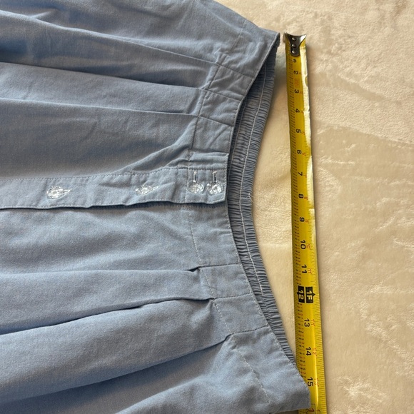 Women's Vintage Light Blue Cotton Button-Front A-Line Skirt Napa Valley - Size L - Picture 7 of 11